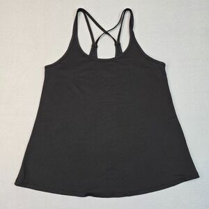 Old Navy Active Go-Dry Tank Top Women's Medium Black Racerback Loose Fit Workout